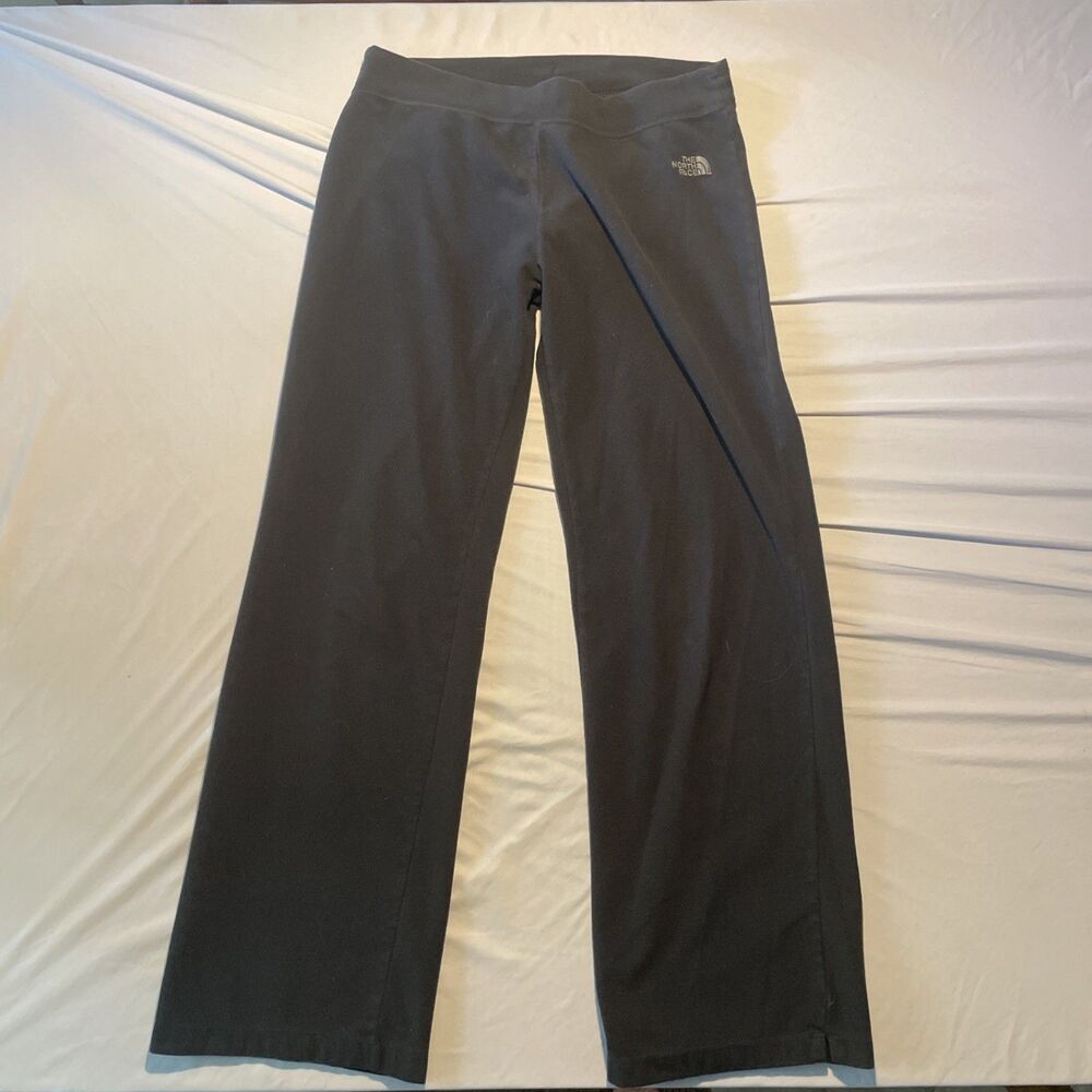 The North Face Sweatpants Womens M Brown TKA 100 Fleece Elastic Waist Lounge